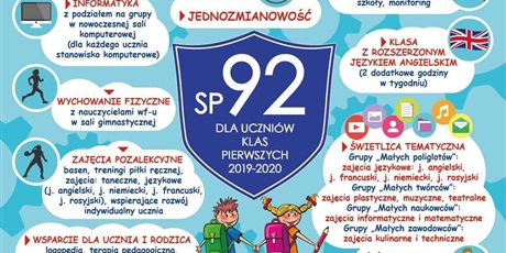 SP 92 DLA UCZNIÓW KLAS PIERWSZYCH 2019-2020
